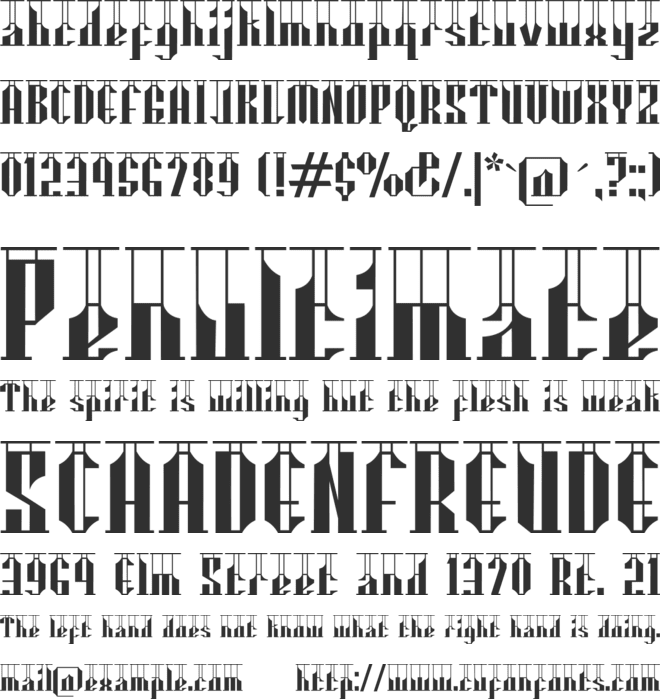 Angklung Bamboo font preview