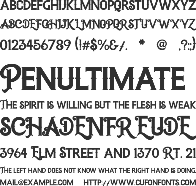 MOOR VANTAGE font preview