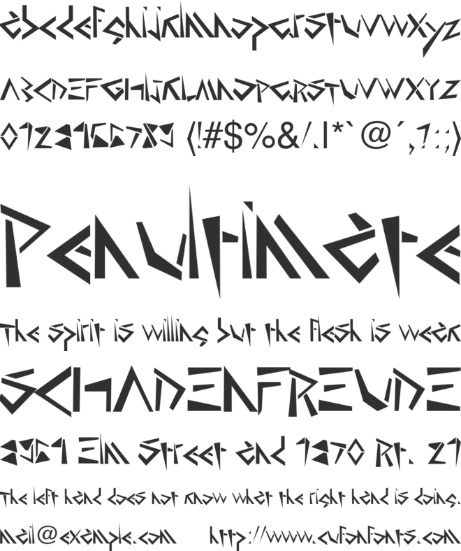 Atlantis font preview