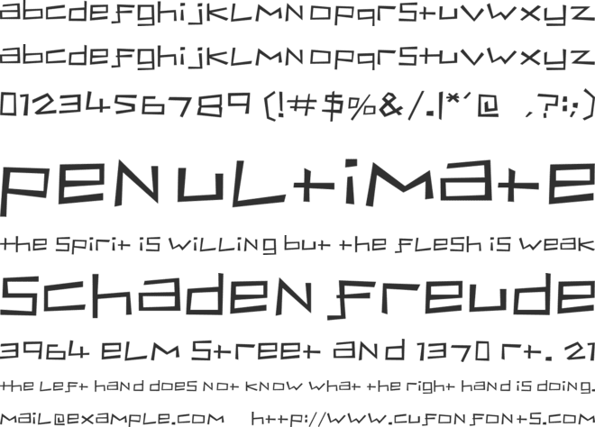 Bassist font preview