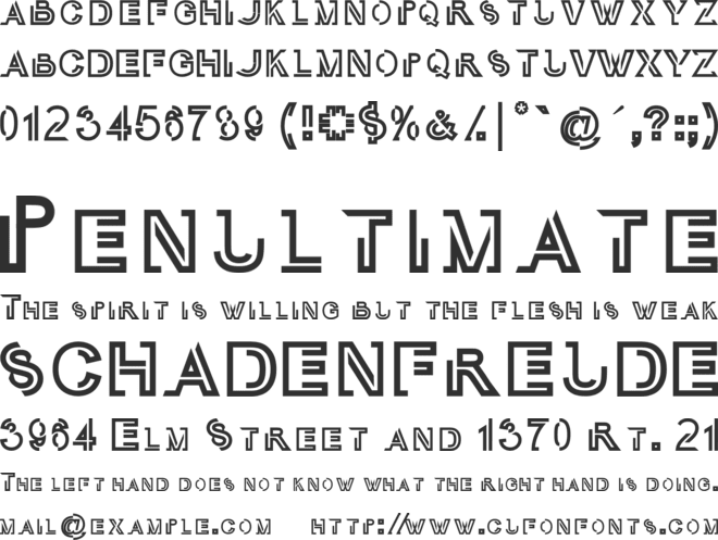 Oubli_CAP font preview