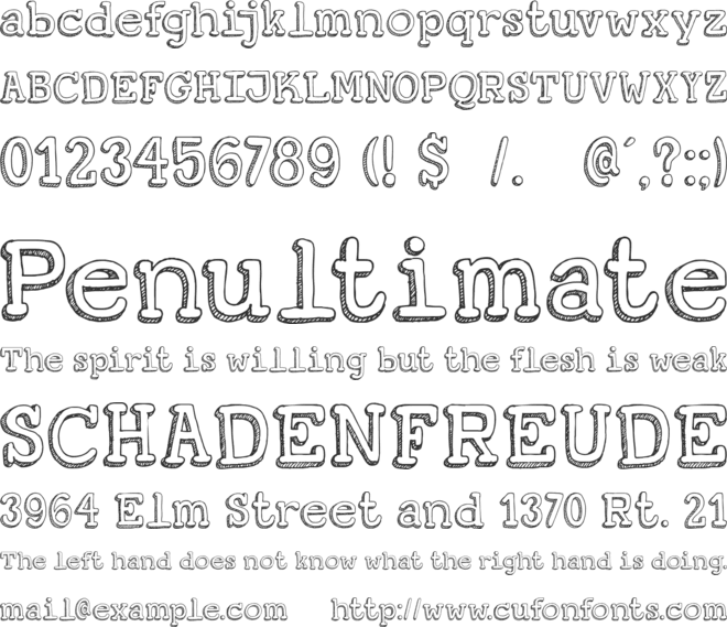 DK Koerier font preview