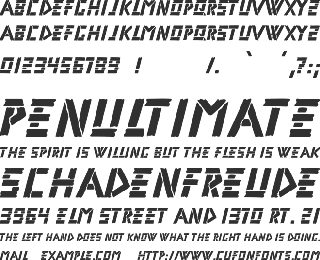 Rifle 1 font preview