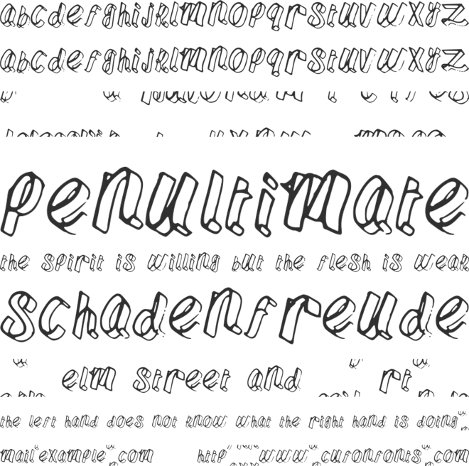 Fettuchine font preview