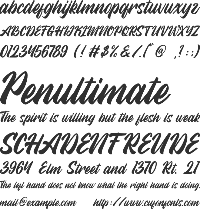 Mayland font preview