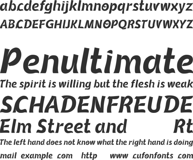 Queenamor font preview