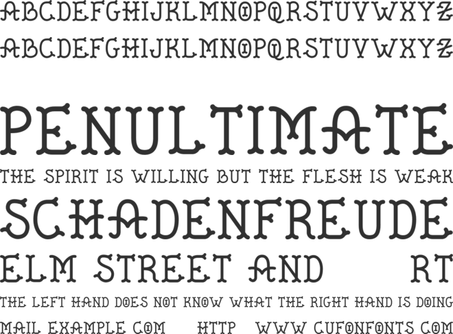 De Flandre font preview