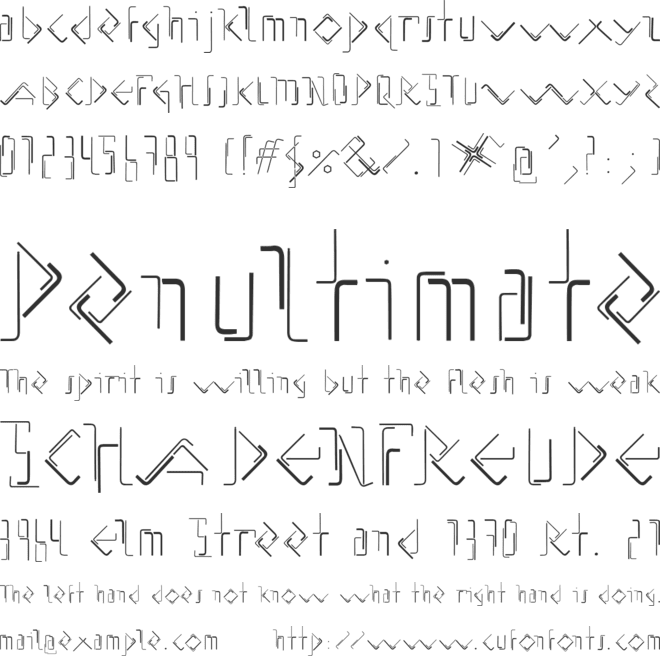 Allen Keys_beta font preview