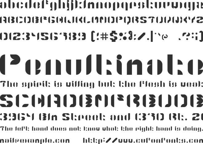 5Structonix font preview