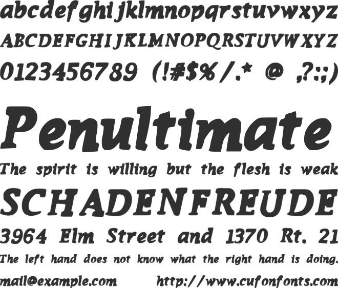 FunkyMonkey font preview