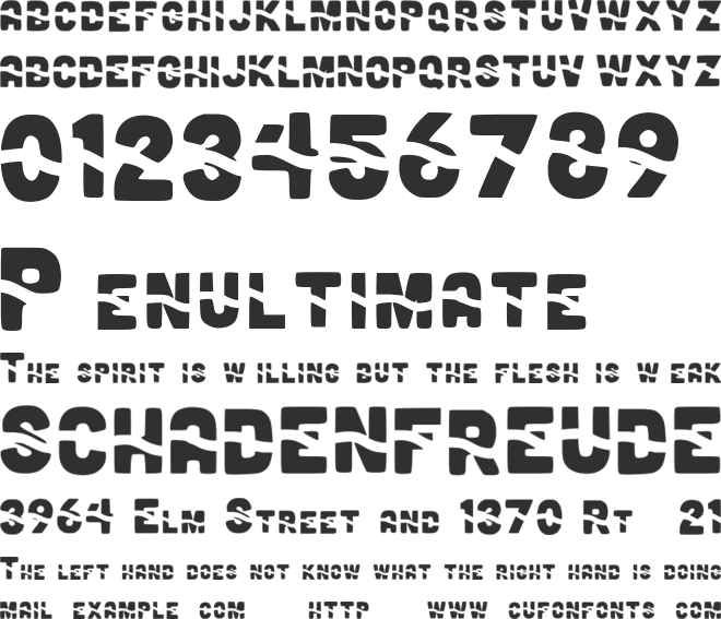 CHUA font preview