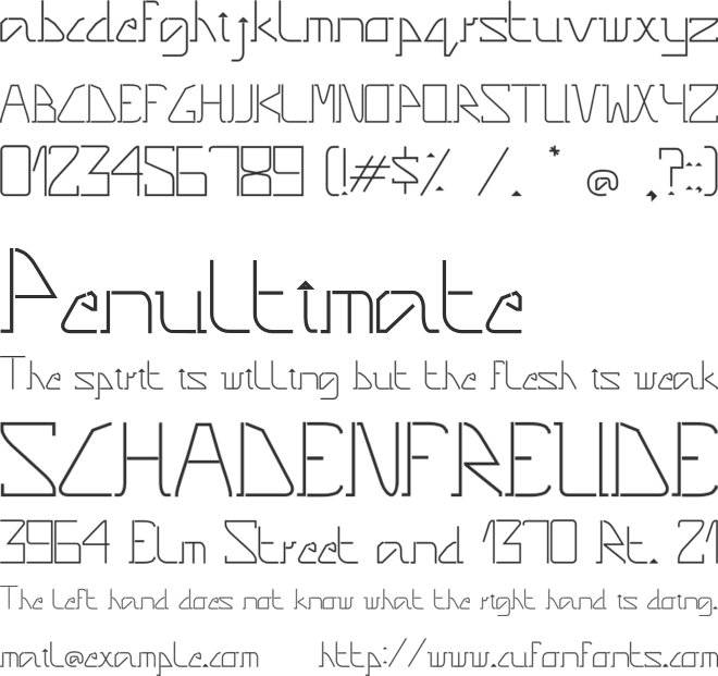 Pinnacle font preview