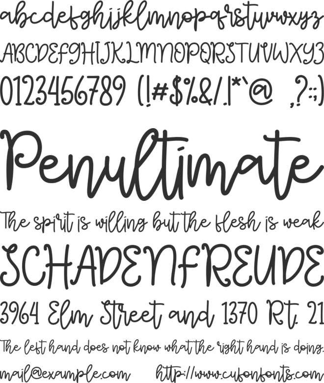 Seritta font preview