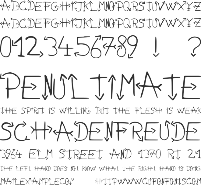 NoNameFont font preview