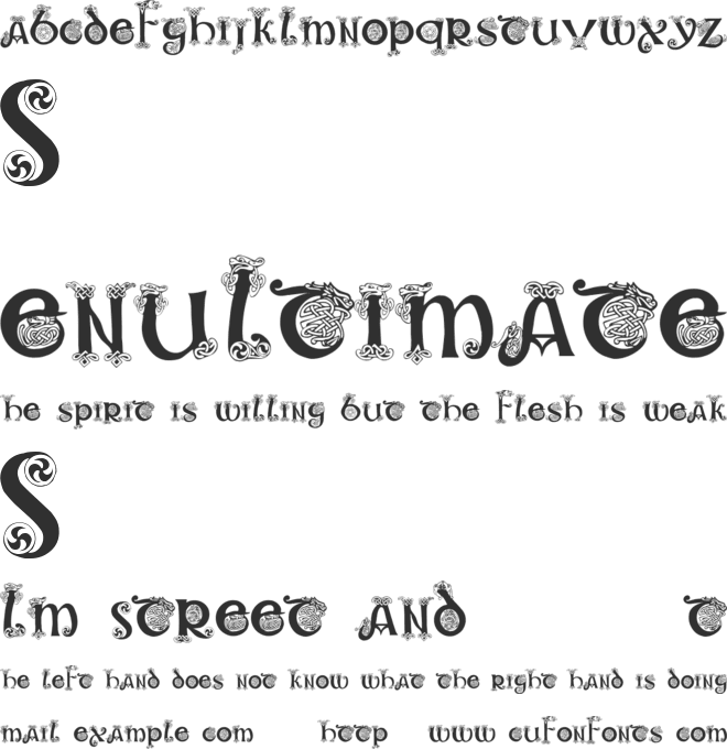 Celtic101 font preview