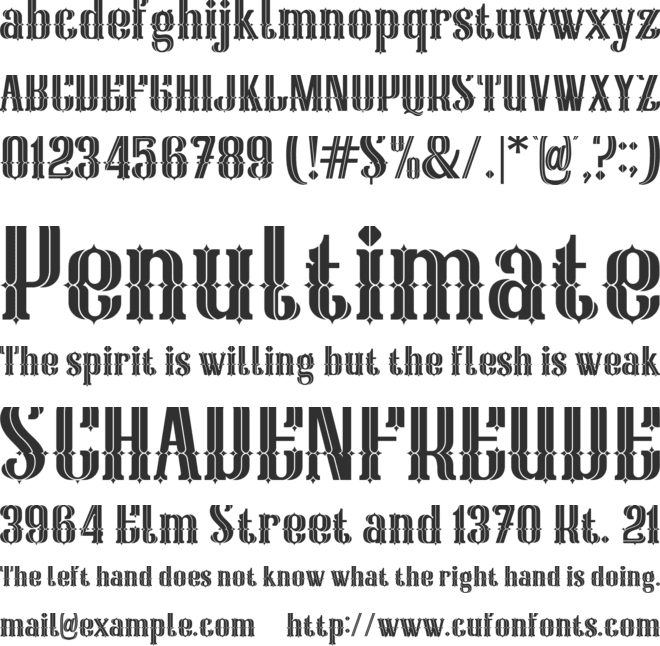 gladhyte font preview