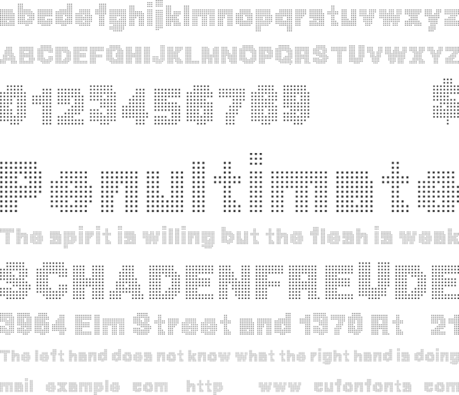 MegaBits font preview