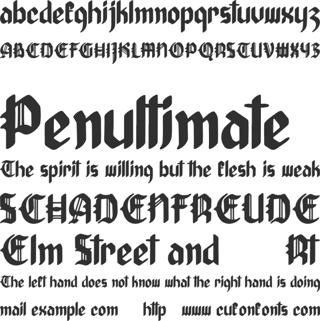 Thanose font preview