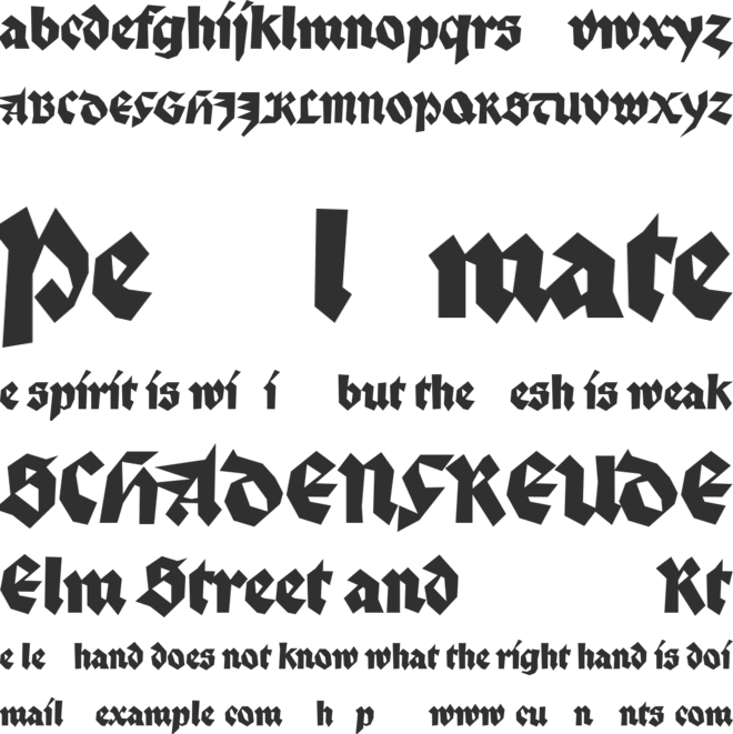 Palmona font preview