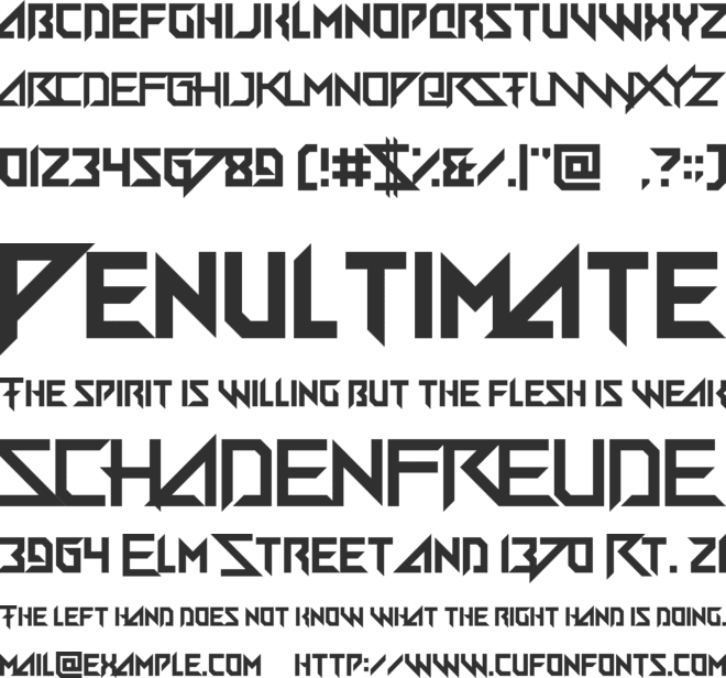 Big Quicksand font preview