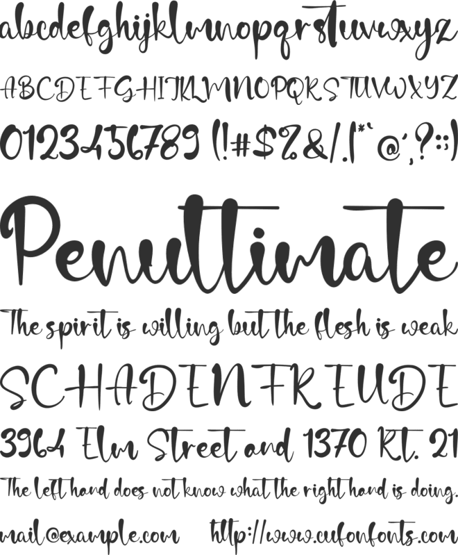 Enderby font preview