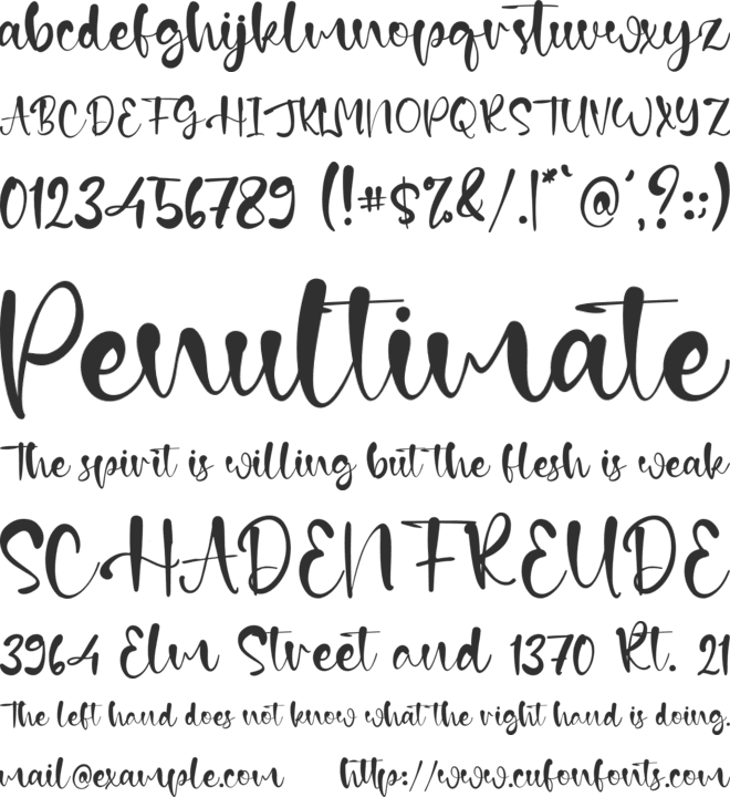 Fredricks font preview