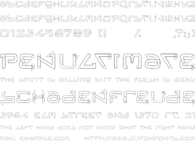 Tresor Eins font preview