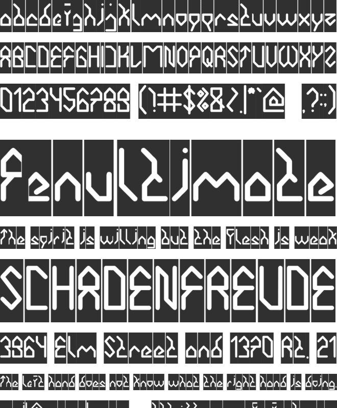 House Builder font preview