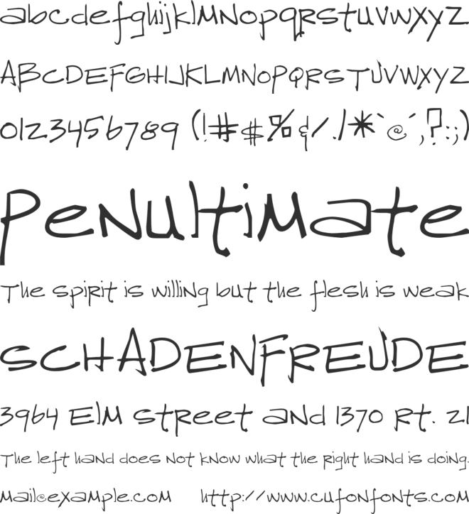 Reprobate font preview