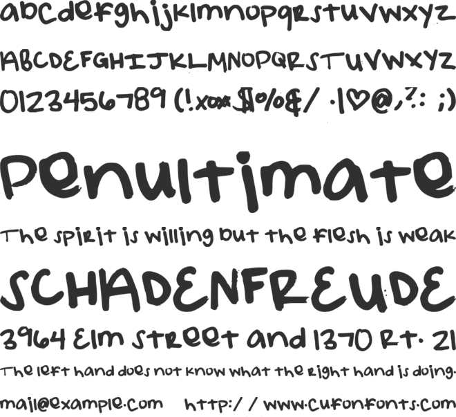 Elizacat font preview