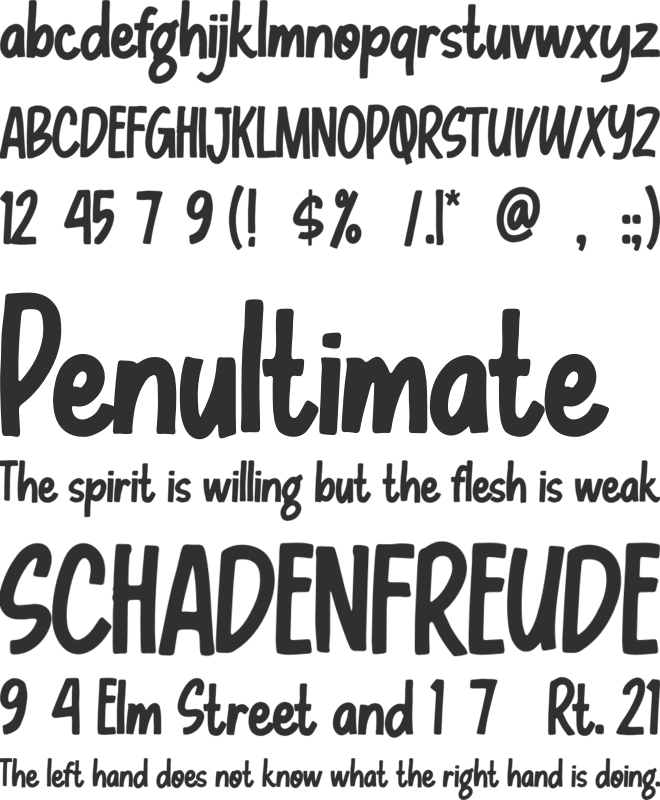 Sanstuy font preview