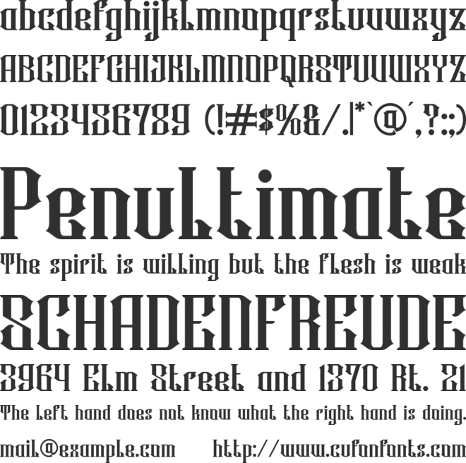 Rowney Kahfi font preview