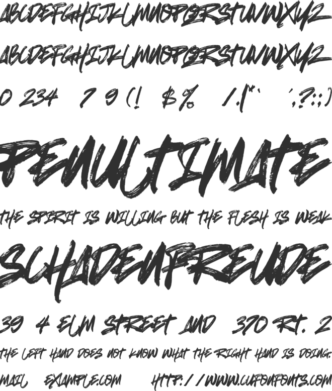 BAD HABITS font preview