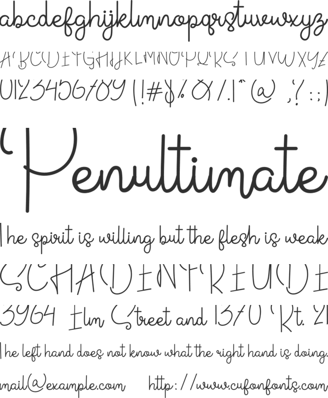 Bastiolla font preview