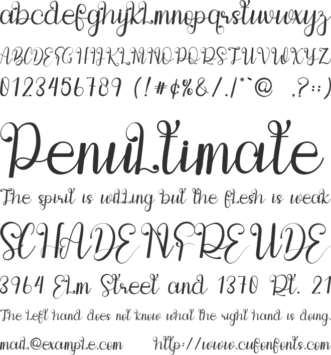 Hasyanah font preview