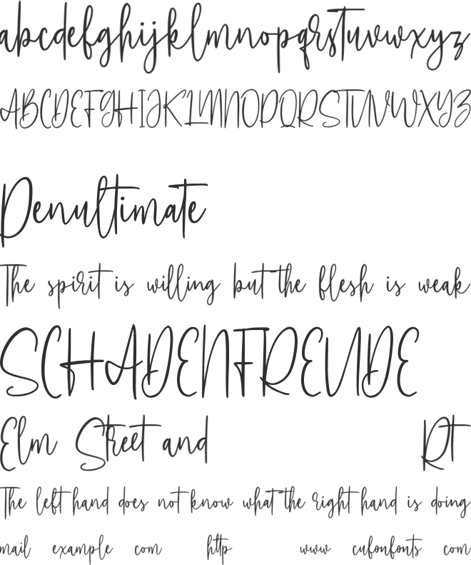 Whillys Free font preview