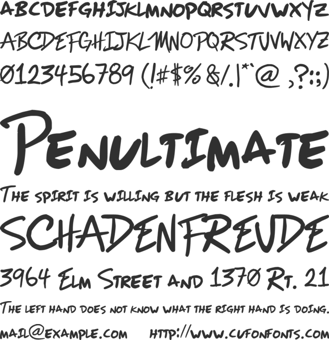 Mizike font preview