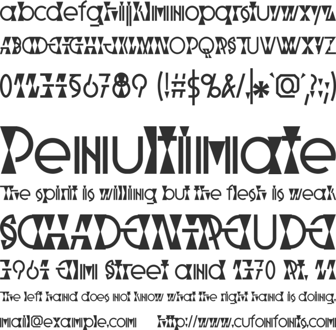 Parabolic font preview