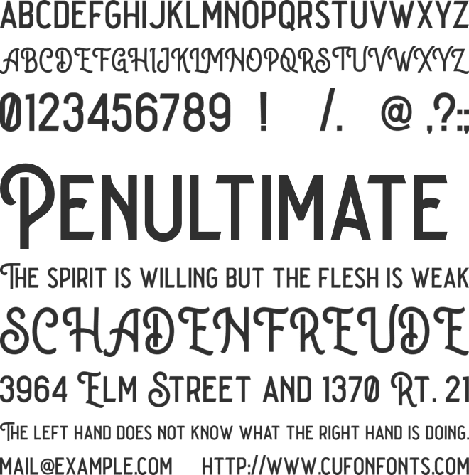 The Goldies DEMO font preview