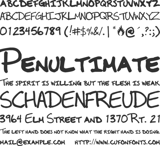 MBurnette font preview