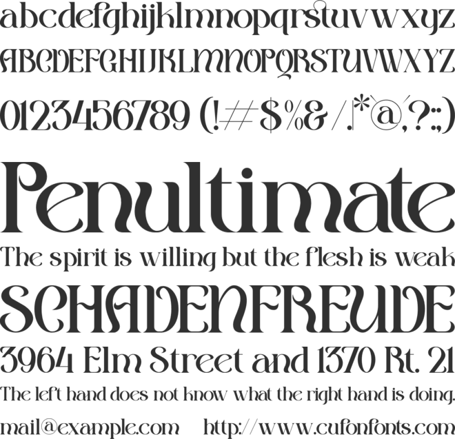 Victorah Gaerioa font preview