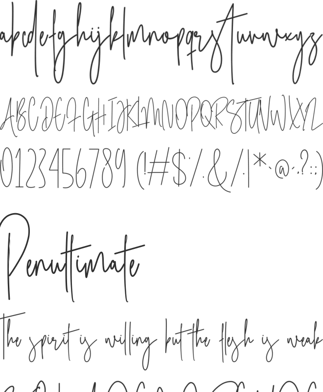 Style Bligature font preview