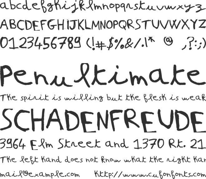 Nicolas Frespech font preview