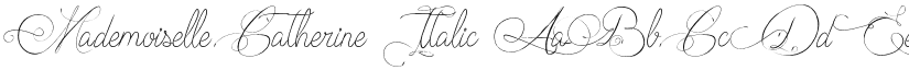 Mademoiselle Catherine Italic font