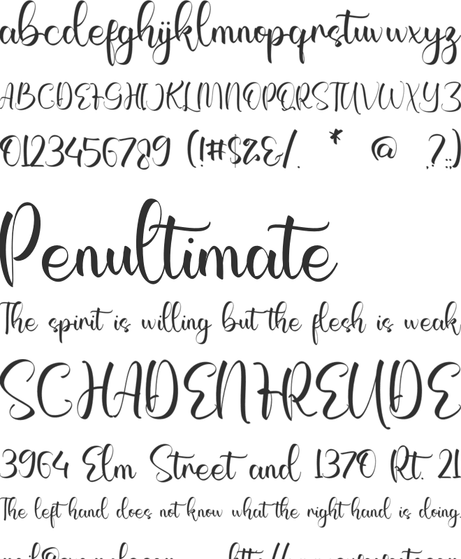 Marytania font preview