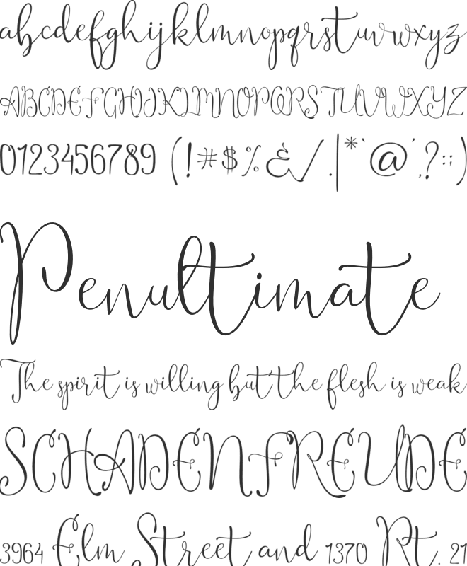 Notalistic font preview