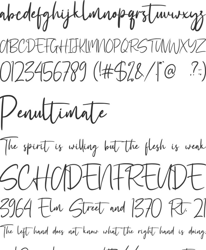 Shalytta font preview