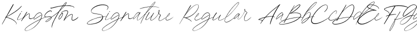 Kingston Signature font download