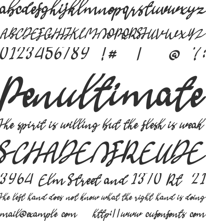 Saraba font preview