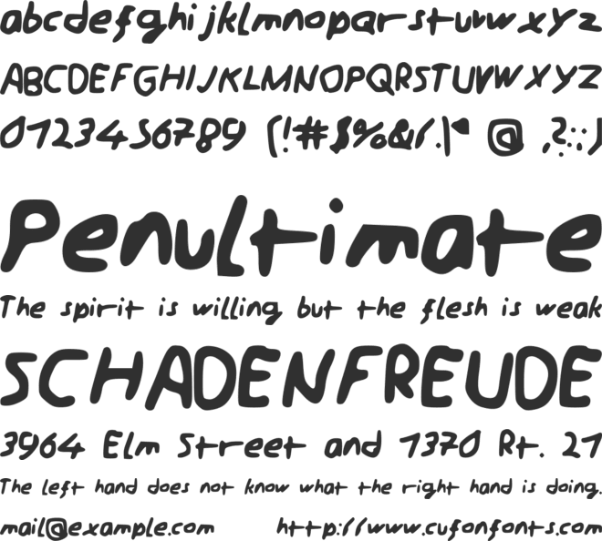 Schreibii font preview